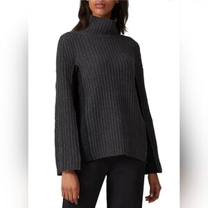 Maison Martin Margiela White Label Oversized Ribbed Turtleneck Sweater Gray M